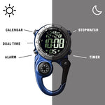 Digital Backpacker Clip Watch