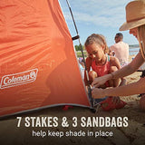 Coleman Beach Shade Canopy Tent - Lightweight Sun Protection for Outdoor Fun