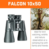 Bushnell Falcon 10x50 Porro Prism Binoculars - Powerful Optics for Outdoor Enthusiasts