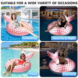 Sinbyuer Mermaid Solar-Powered Pool Float - Magical Mermaid Pool Lounger