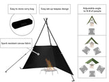 Folding Camp Stove Windscreen with Storage Bag