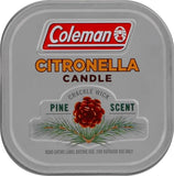 Coleman Pine Scented Citronella Candle with Wooden Crackle Wick - 6 oz Tin