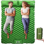 WANNTS Double Sleeping Pad for 2 Person - Hexagon Design, Foot Pump Inflation, Waterproof, Lightweight Camping Mattress