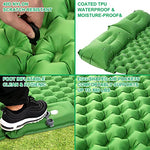 WANNTS Double Sleeping Pad for 2 Person - Hexagon Design, Foot Pump Inflation, Waterproof, Lightweight Camping Mattress