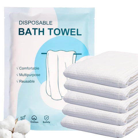 MuLing Disposable Cotton Bath Towels - Large, Eco-Friendly, and Convenient for Travel and Daily Use