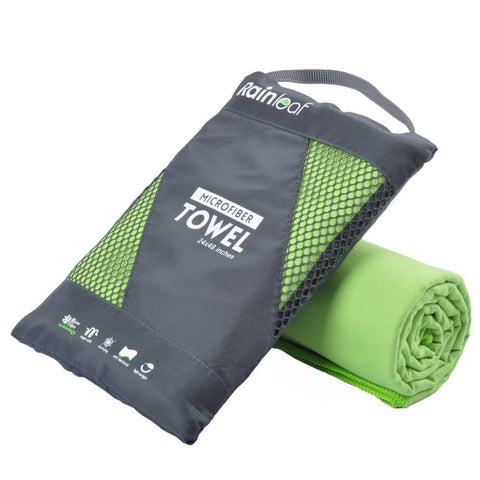 Rainleaf Microfiber Towel - Ultra Absorbent, Fast Drying, and Compact for Travel, Sports, and Outdoors