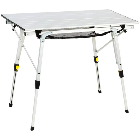 PORTAL Adjustable Height Folding Camping Table - Compact, Lightweight, and Easy Setup Outdoor Table