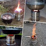 Ohuhu Camping Stove - Portable and Versatile Stainless Steel Backpacking Stove