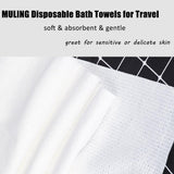 MuLing Disposable Cotton Bath Towels - Large, Eco-Friendly, and Convenient for Travel and Daily Use