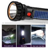 Solar/Rechargeable Multi Function 1000 Lumens LED Flashlight