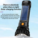 Solar/Rechargeable Multi Function 1000 Lumens LED Flashlight