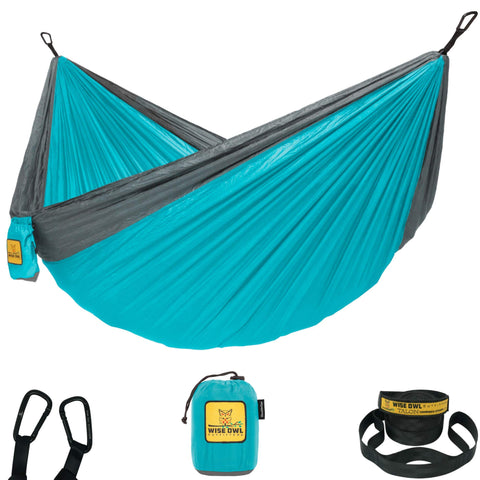 Wise Owl Outfitters Camping Hammock - Comfortable, Compact, and Easy Setup