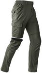 Mens Hiking Convertible Pants Waterproof Lightweight Quick Dry