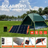 Foldable Solar Panel Charger with Fast Charging USB Ports