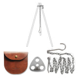 GOLDACE Adjustable Campfire Hook Chain and Fixing Plate Set