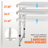 VEVOR Portable Camping Kitchen Table - Durable, Adjustable, and Easy Setup Outdoor Cooking Station