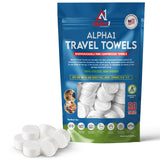 Alpha1 Compressed Towel Tablets & Wet Wipes - Eco-Friendly, Biodegradable, and Skin Safe