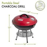 Cuisinart 14" Portable Charcoal Grill - Perfect for On-the-Go Grilling