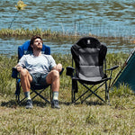 EVER ADVANCED High Back Padded Folding Camping Chair - Ultimate Comfort for Outdoor Adventures