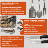 BOMKI Complete Camping Kitchen Utensil Set - Durable, Compact, and Multi-Purpose