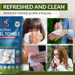 Alpha1 Compressed Towel Tablets & Wet Wipes - Eco-Friendly, Biodegradable, and Skin Safe