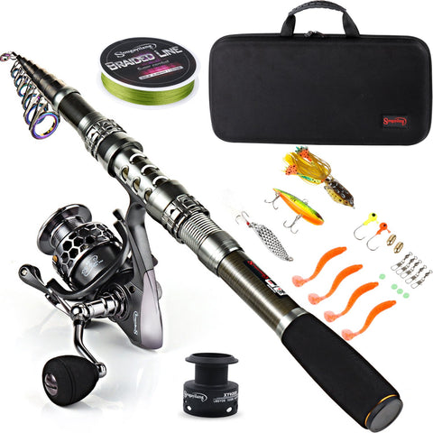 Sougayilang Telescopic Fishing Rod Combo Kit