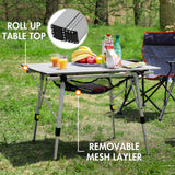 PORTAL Adjustable Height Folding Camping Table - Compact, Lightweight, and Easy Setup Outdoor Table