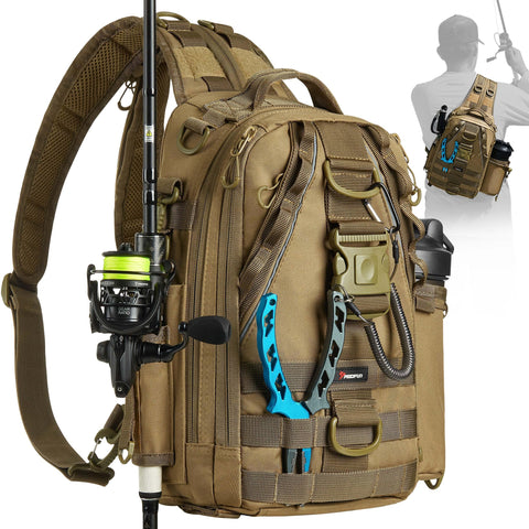 Fishing Tackle  Backpack with Rod & Gear Holder