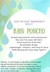 Disposable Rain Poncho Pack for Adults