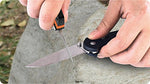 6-In-1 Pocket Knife Sharpener & Survival Tool, with Fire Starter & Whistle