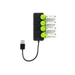 Rechargeable Batteries 4 Pack w/Free 4-Port USB Hub