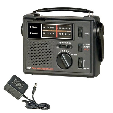 Wind Up Radio with AM FM Weather and built in LED Flashlight and AC Adapter