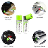 Rechargeable Batteries 4 Pack w/Free 4-Port USB Hub