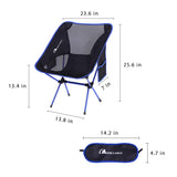 Outdoor Ultralight Portable Folding Chairs with Carry Bag Heavy Duty