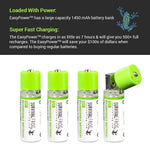 Rechargeable Batteries 4 Pack w/Free 4-Port USB Hub