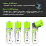 Rechargeable Batteries 4 Pack w/Free 4-Port USB Hub