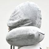 Travel Neck Inflatable Pillow with Hoodie Build-In