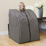 Portable Personal Sauna with FAR Infrared Carbon Panels, Heated Floor Pad, Canvas Chair