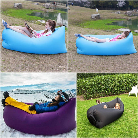 Inflatable Lounger With Travel Bag