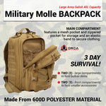 Orca Tactical Backpack - Large 40L - 3 Day Survival Bug Out Bag