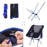 Outdoor Ultralight Portable Folding Chairs with Carry Bag Heavy Duty