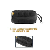 Mini Tactical Pack Hook-Backed EDC Pouch with Dual YKK Snag-Free Zippers