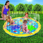 HALOFUN 39in-Diameter Sprinkle and Splash Play Mat (Colorful 1)