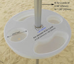 Beach Umbrella Table with Cup Holders