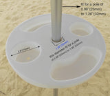 Beach Umbrella Table with Cup Holders