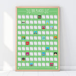 100 Places Scratch Off Bucket List Poster