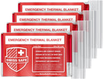 Swiss Safe Emergency Mylar Thermal Blankets (4-Pack)