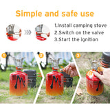 Ultralight Portable Camping Stoves with Piezo Ignition (2pack)