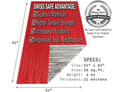 Swiss Safe Emergency Mylar Thermal Blankets (4-Pack)