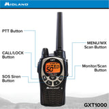 50 Channel GMRS Two-Way Radio - Up to 36 Mile Range